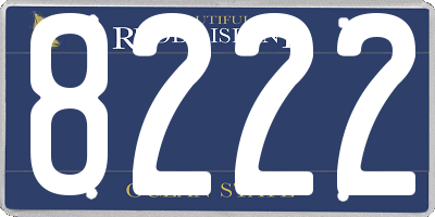 RI license plate 8222