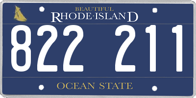 RI license plate 822211