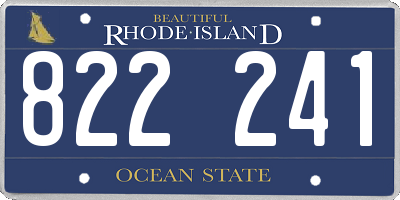 RI license plate 822241