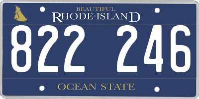 RI license plate 822246