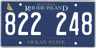 RI license plate 822248