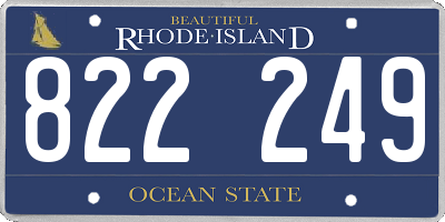 RI license plate 822249