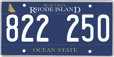 RI license plate 822250