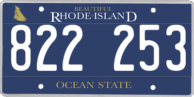 RI license plate 822253