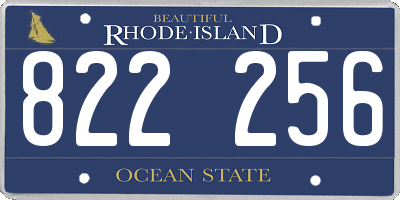 RI license plate 822256