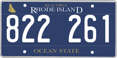RI license plate 822261