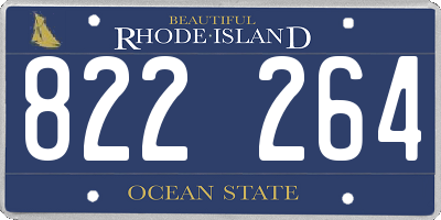 RI license plate 822264