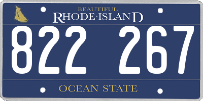 RI license plate 822267