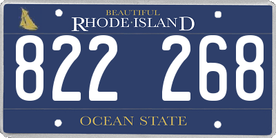 RI license plate 822268