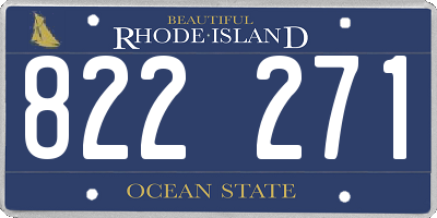 RI license plate 822271