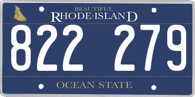 RI license plate 822279