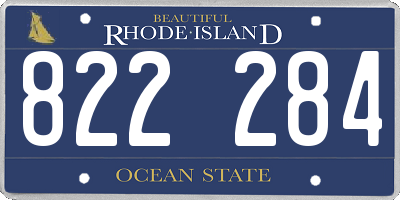 RI license plate 822284