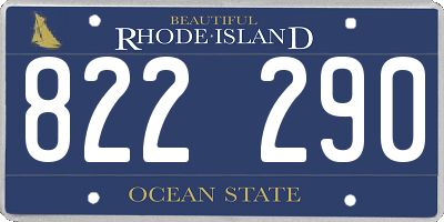 RI license plate 822290