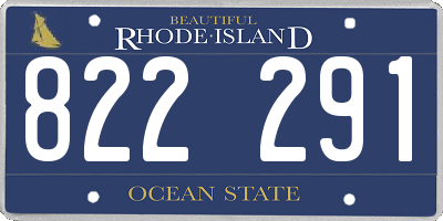 RI license plate 822291