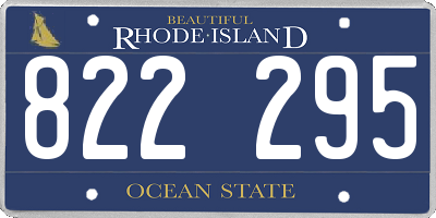 RI license plate 822295