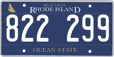 RI license plate 822299