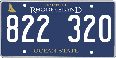 RI license plate 822320