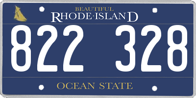 RI license plate 822328