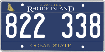 RI license plate 822338