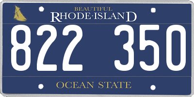 RI license plate 822350