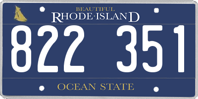 RI license plate 822351