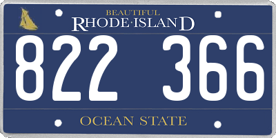 RI license plate 822366