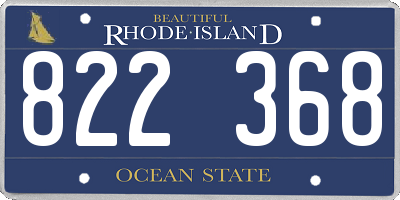RI license plate 822368