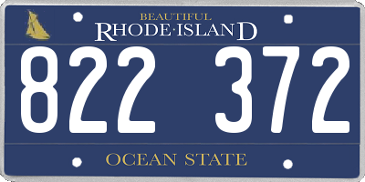 RI license plate 822372