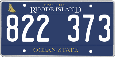 RI license plate 822373