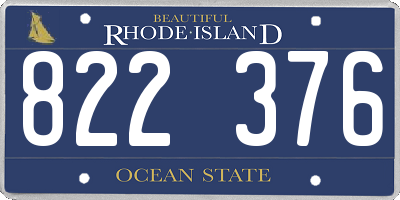 RI license plate 822376