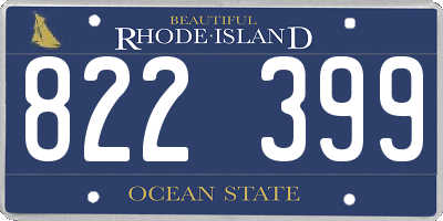 RI license plate 822399