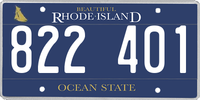 RI license plate 822401