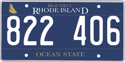 RI license plate 822406