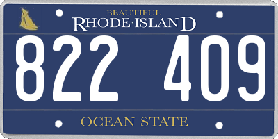 RI license plate 822409