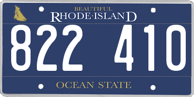 RI license plate 822410