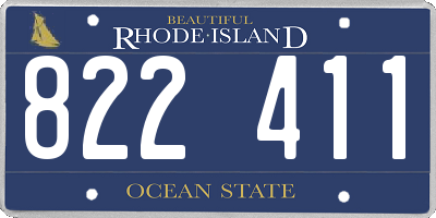 RI license plate 822411