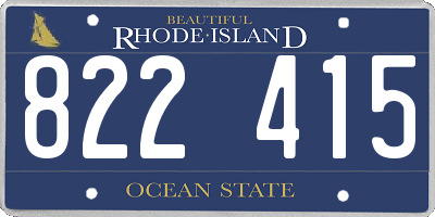RI license plate 822415