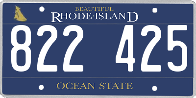 RI license plate 822425