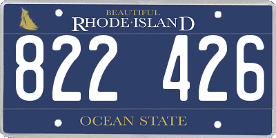 RI license plate 822426