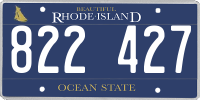 RI license plate 822427