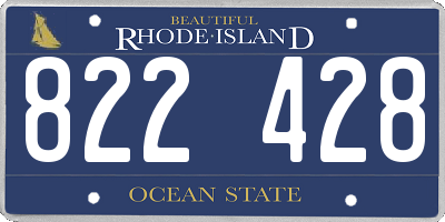 RI license plate 822428