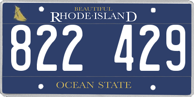 RI license plate 822429