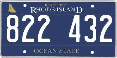 RI license plate 822432