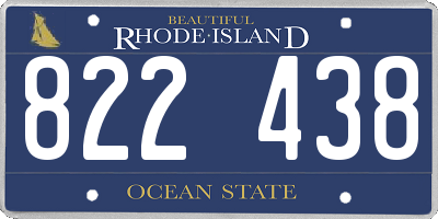 RI license plate 822438