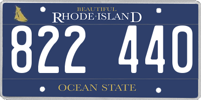 RI license plate 822440