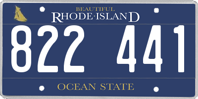 RI license plate 822441