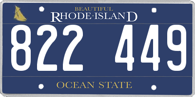 RI license plate 822449