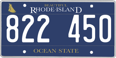RI license plate 822450