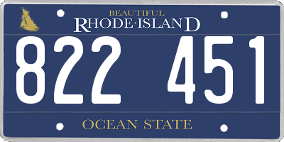 RI license plate 822451