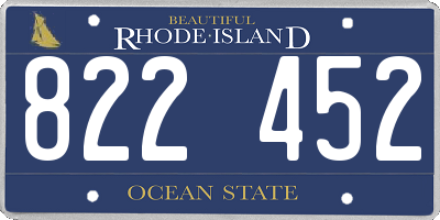 RI license plate 822452
